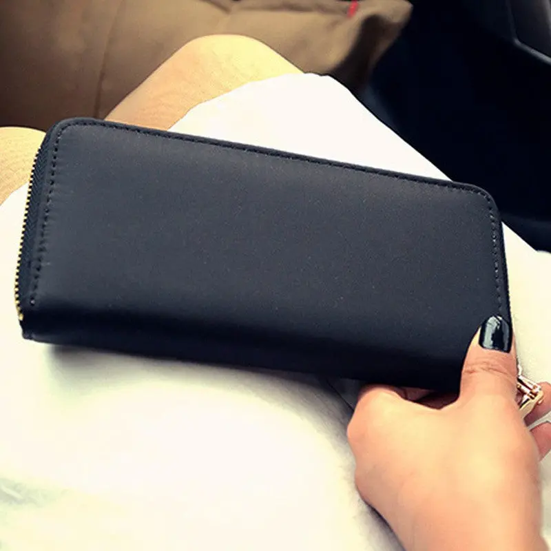 New Fashion Women's Wallets Nylon Zipper Wallet Ladies Long Design Purse 3 Color Clutch Wallets Coin Purse Card & Id Holder 1