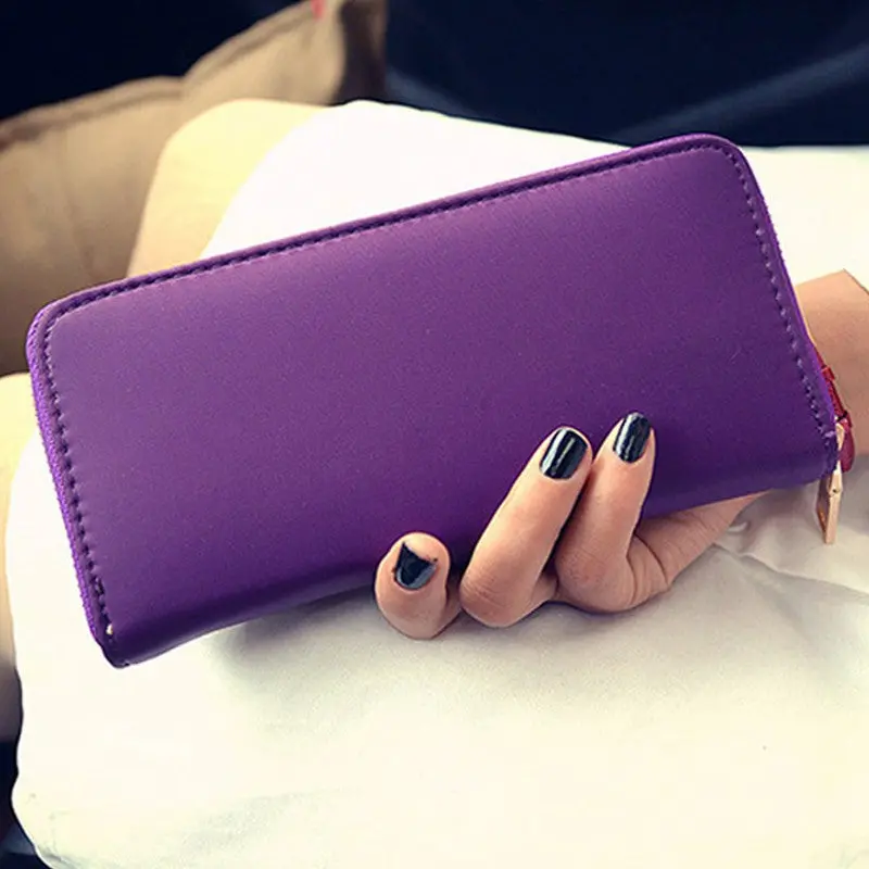 New Fashion Women's Wallets Nylon Zipper Wallet Ladies Long Design Purse 3 Color Clutch Wallets Coin Purse Card & Id Holder 2