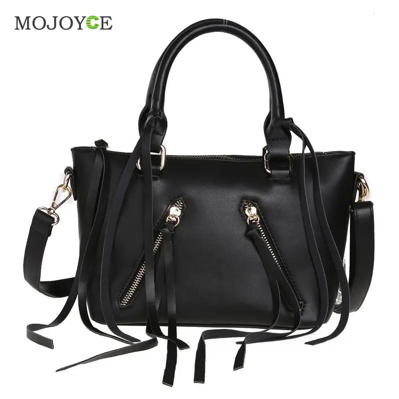 New Fasion Women Leather Handbags Tassels Shoulder Cross Body Women Messenger Bag Large Capacity Women Bags Tote 1
