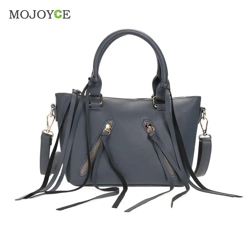 New Fasion Women Leather Handbags Tassels Shoulder Cross Body Women Messenger Bag Large Capacity Women Bags Tote 3