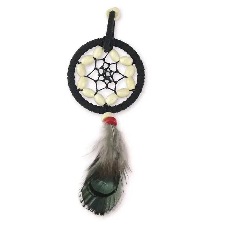 New Indian Style Retro Handmade Dream Catcher Feather Colored Beads Keyring Keychain Dreamcatcher Gift Home Decor Crafts 1