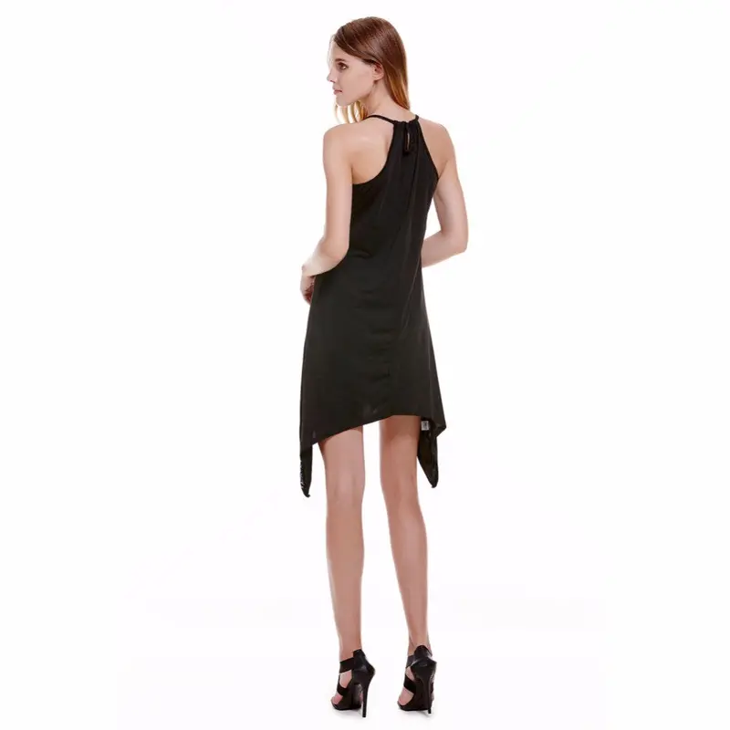 New Irregular Hem Women Dress Vestidos Girl Strap Boho Dress Floral Beach Party Mini Dresses Vestido De Festa Plus Size 3