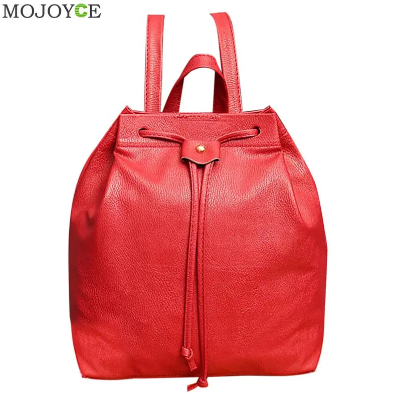New Korean Women Pu Leather Backpack Mini Fashion Students Girls School Bag Vintage Backpack Mochilas Mujer Rucksack Designer 2