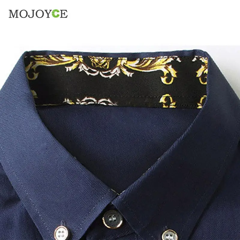 New Men Fashion Luxury Slim Fit Stylish Dress Shirts Floral Print Long Sleeves Cotton Business Dress Shirt Plus Size 8