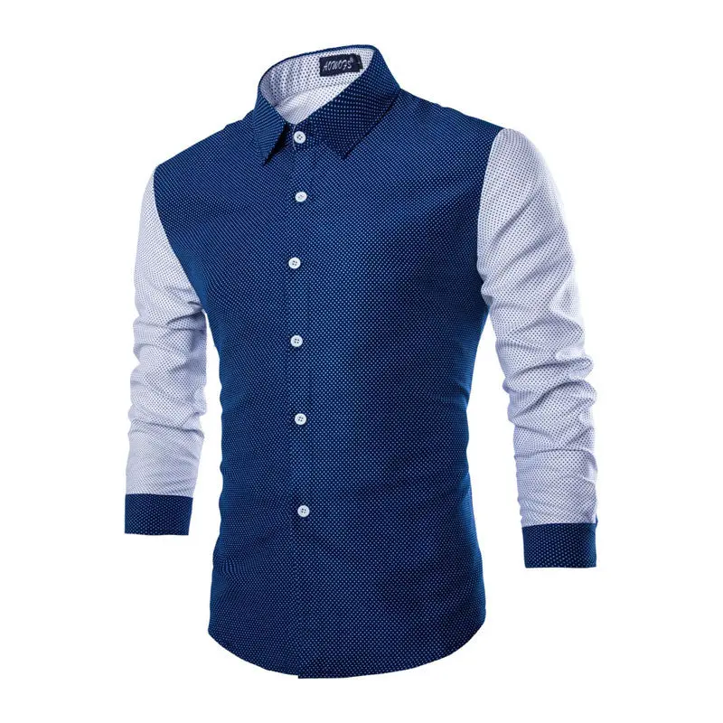 New Mens Long Sleeve Shirt Casual Slim Fit Stylish Dress Shirts Tops 3