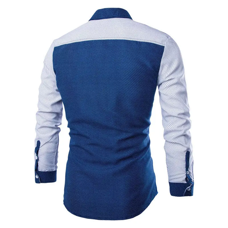 New Mens Long Sleeve Shirt Casual Slim Fit Stylish Dress Shirts Tops 4