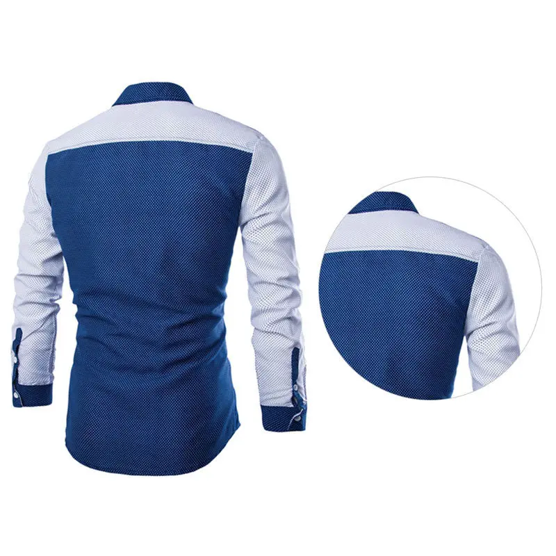 New Mens Long Sleeve Shirt Casual Slim Fit Stylish Dress Shirts Tops 7