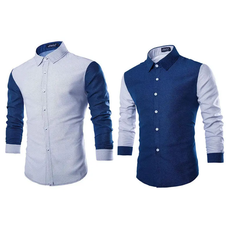 New Mens Long Sleeve Shirt Casual Slim Fit Stylish Dress Shirts Tops 8