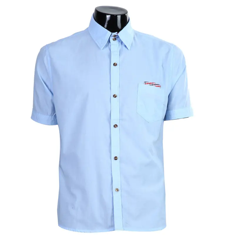 New Mens Luxury Casual Fastener Slim Fit Stylish Short Sleeve Shirt British Style Cotton Blend Men Shirts 4