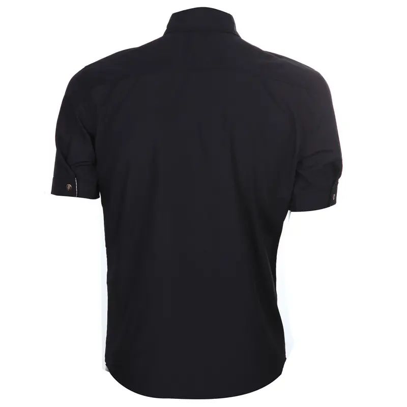 New Mens Luxury Casual Fastener Slim Fit Stylish Short Sleeve Shirt British Style Cotton Blend Men Shirts 8