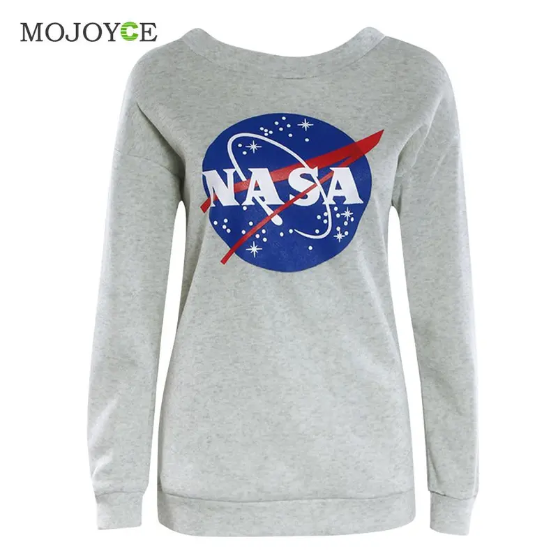 New Nasa Printed Pullover Sweatshirt Hoodies Loose Baseball Tops Femme Sweatshirt Women Suit Women Hoodies Women 1