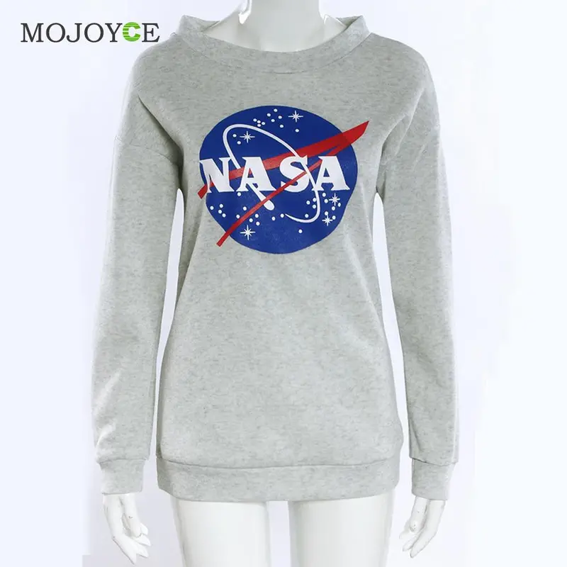 New Nasa Printed Pullover Sweatshirt Hoodies Loose Baseball Tops Femme Sweatshirt Women Suit Women Hoodies Women 4