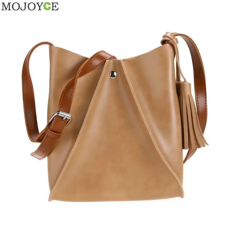 New Pu Women Bag Retrowith Tassel Shoulder Crossbody Bag Women Leather Handbag Fashion Designer Female Handbag Bolso Mujer 3