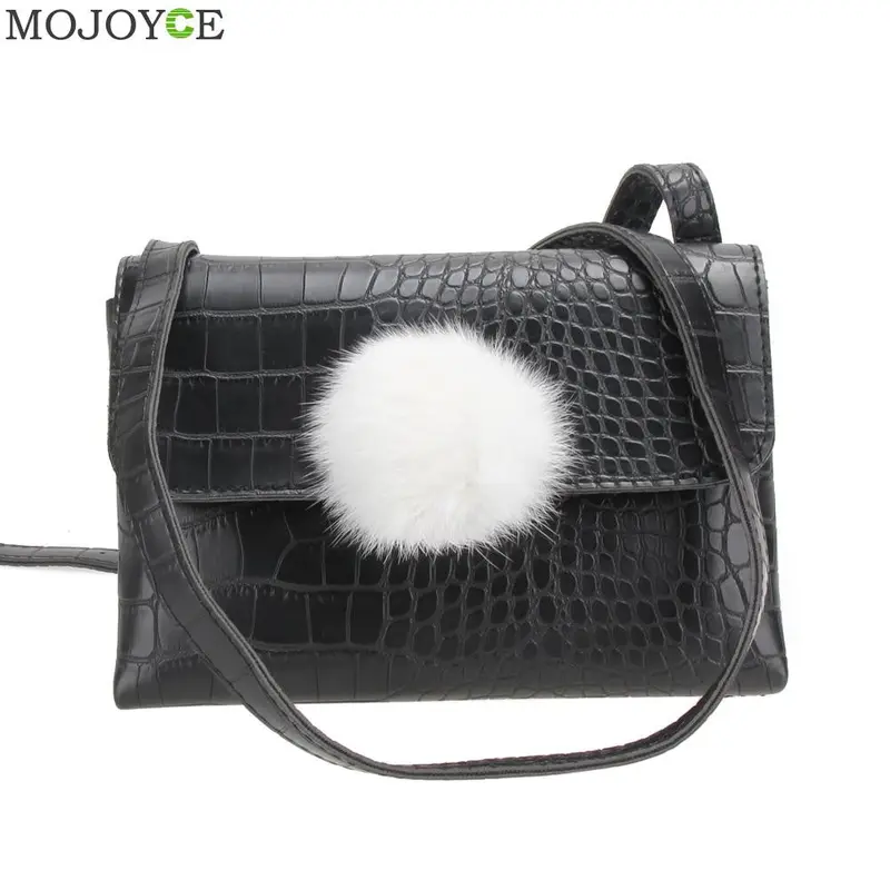New Pu Women Bags With Fur Women Leather Handbag Women Messenger Bag Shoulder Crossbody Bag Bolsa Feminina Sac 3
