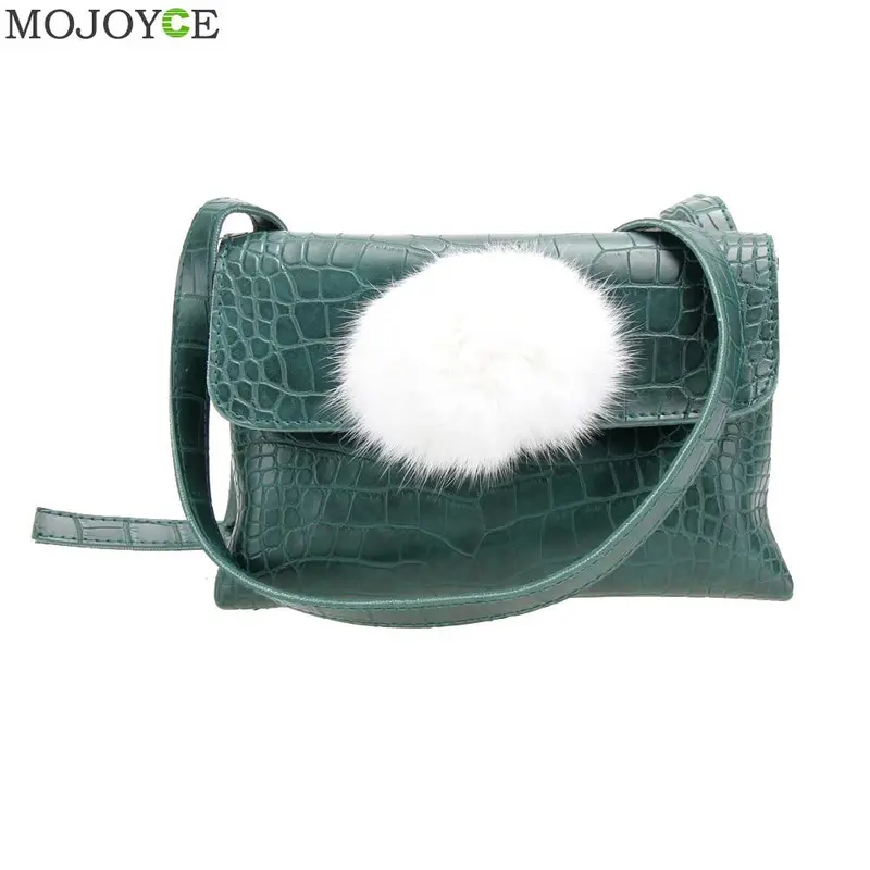 New Pu Women Bags With Fur Women Leather Handbag Women Messenger Bag Shoulder Crossbody Bag Bolsa Feminina Sac 4