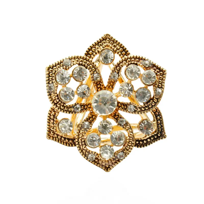 New Scarf Buckle Zinc Alloy Rhinestone Crystal Scarf Shawl Buckle Brooch Pin Clip Jewelry Accessories For Women Gift 1