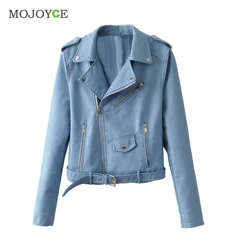 New Sexy Slim Biker Pu Leather Motorcycle Jacket Women Leather Jacket Short Zipper Coat Outwear Chaquetas Mujer 10