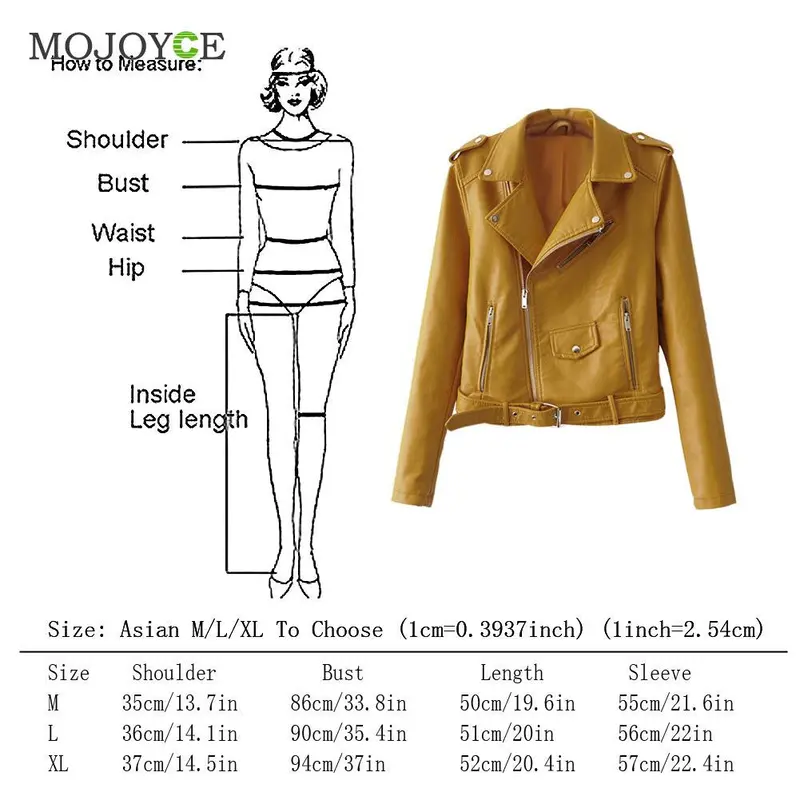 New Sexy Slim Biker Pu Leather Motorcycle Jacket Women Leather Jacket Short Zipper Coat Outwear Chaquetas Mujer 11