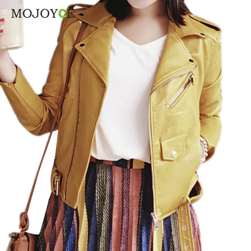 New Sexy Slim Biker Pu Leather Motorcycle Jacket Women Leather Jacket Short Zipper Coat Outwear Chaquetas Mujer 6