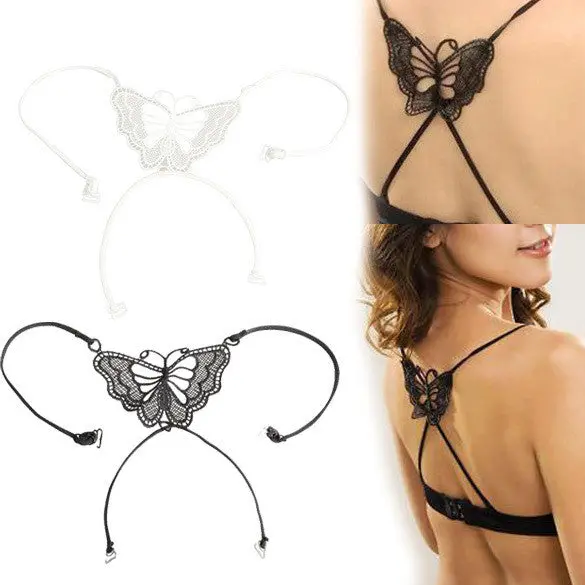 New Style Women Butterfly Bra Shoulder Strap Lovely Underwear Cross Back Fashion Modern Pattern 1