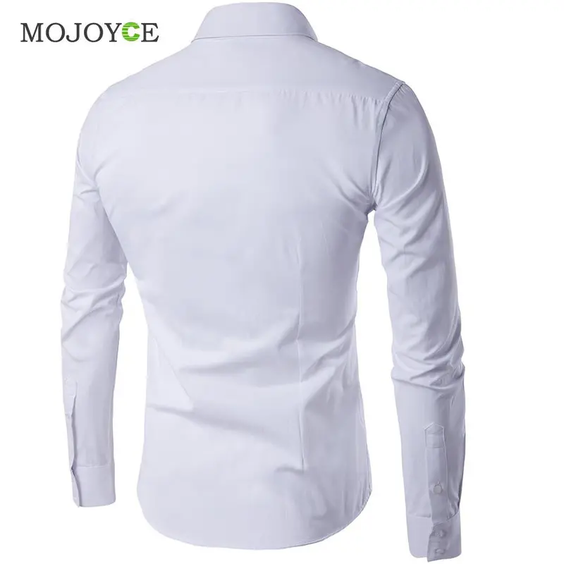New Stylish Mens Formal Dress Shirts Casual Slim Fit Long Sleeve Tops Trendy Luxury Business Dress Shirt Work Wear 3