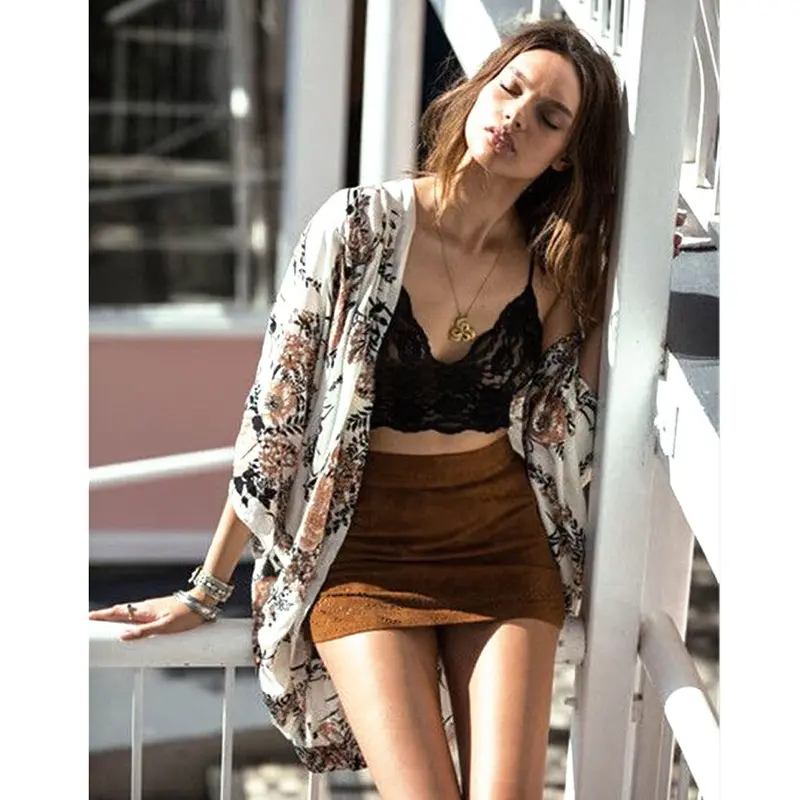 New Tops Women Blouses Printed Shirts Casual Camisas Femininas Blusas Vintage Kimono Cardigan Beach Dress Tops 2