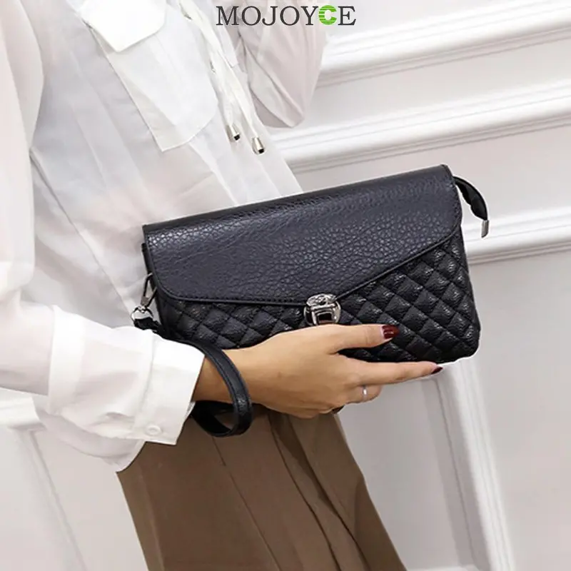 New Trendy Pu Leather Clutch Women Bag Lock Women Messenger Bag Shoulder Crossbody Bag Women Messenger Bags Bolsa Feminina 2