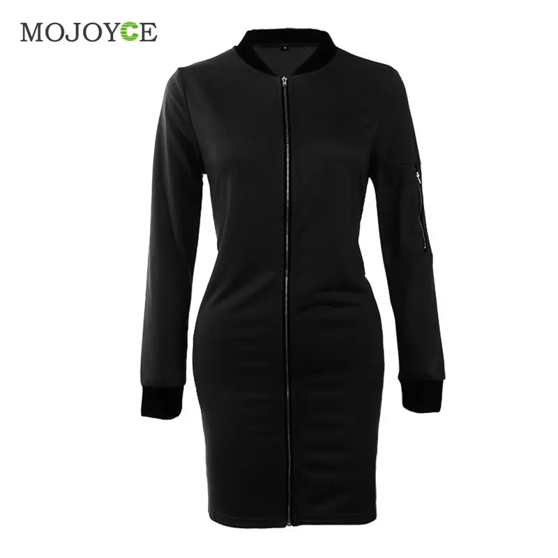 New Women Basic Coats Long Sleeves Bomber Jacket Classic Style Zip Up Biker Vintage Stylish Coats 1