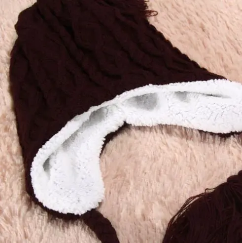 New Women Caps Hats Plush Earflap Hat Knitted Wool Beanie Cap Woolen Warm Christmas Caps 6