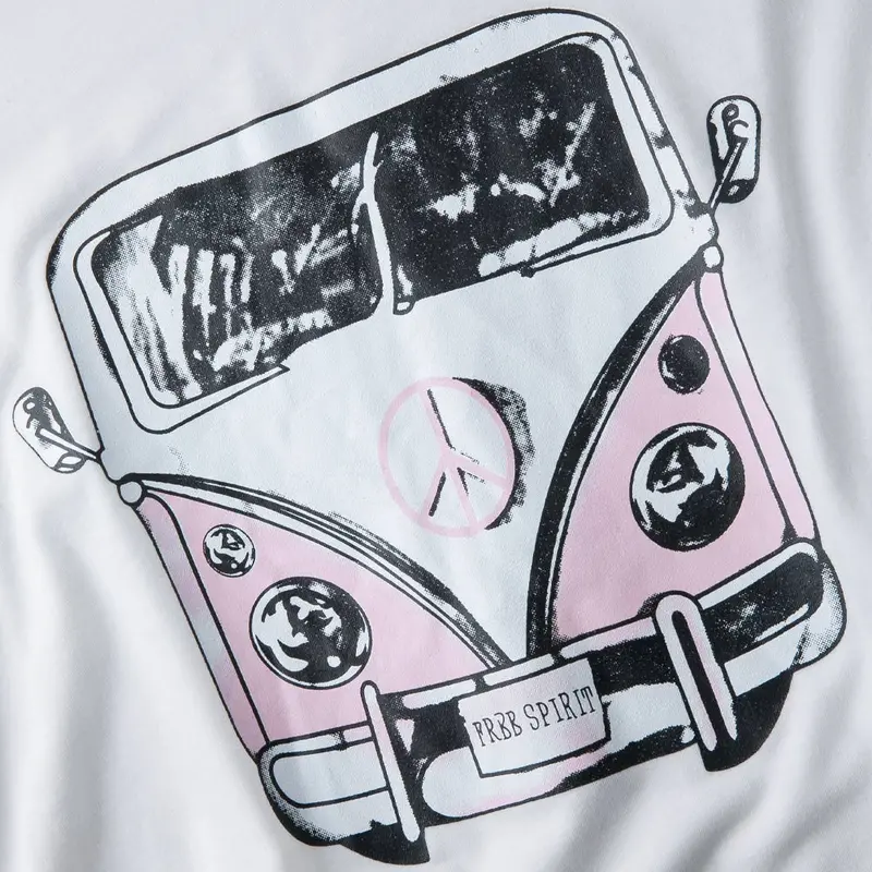 New Women Casual Print T-Shirt Round Neck Three Quarter Sleeves Arched Hem Top White Ladies Spirit Clothing Bus Roupa 6