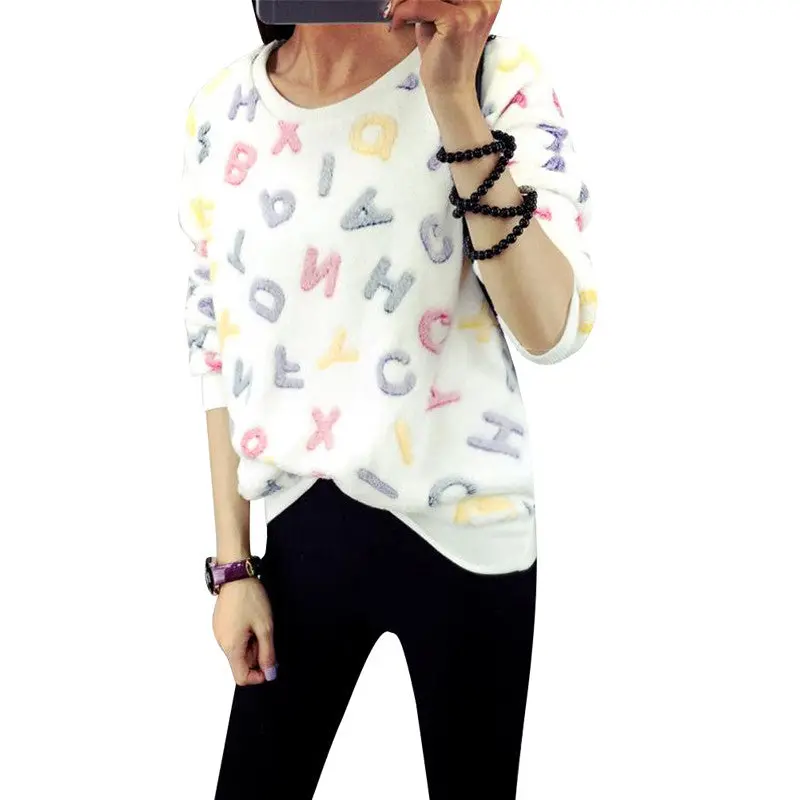 New Women Hoody Long Sleeve Casual Sweatshirts Print Hoodies Moleton Feminine 4
