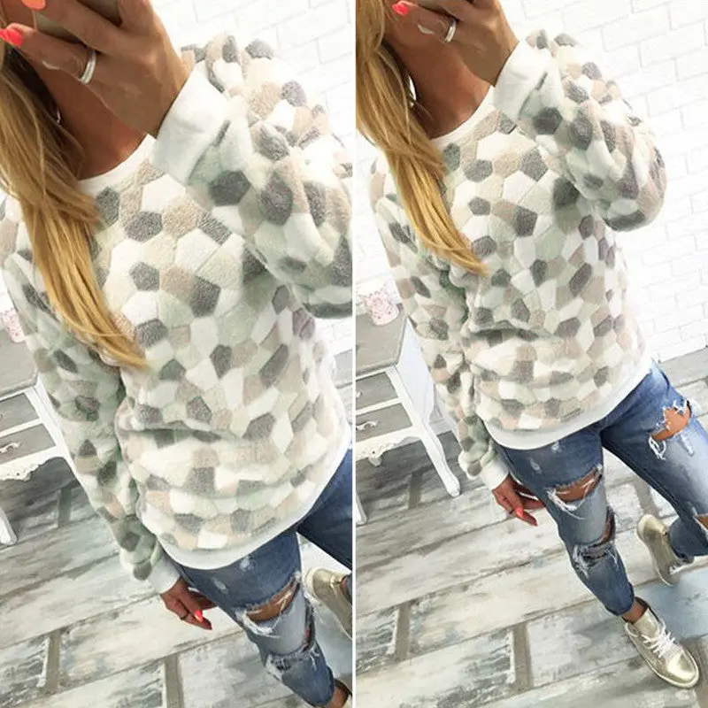 New Women Hoody Long Sleeve Casual Sweatshirts Print Hoodies Moleton Feminine 6