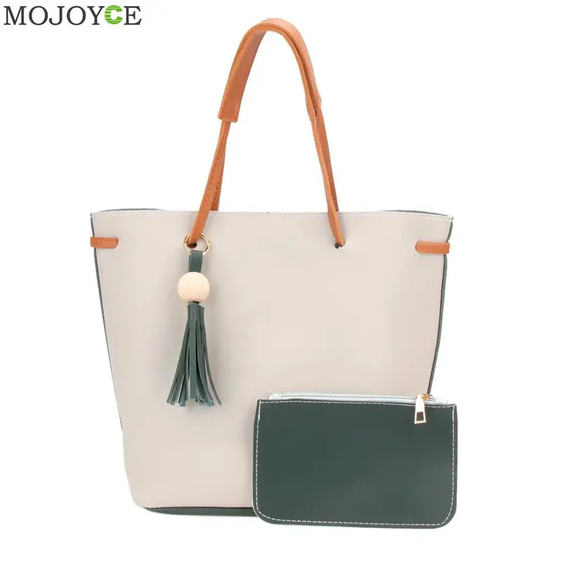 New Women Leather Handbag Pu Barrel Bag With Tassel Handbag Shoulder Bag Large Famous Brand Designer Sac Tote Women Bag Clutch 1