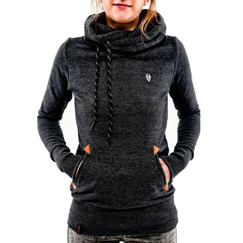 New Women Long-Sleeved Hoodie Sweatshirt Pocket Design Embroidered Hooded Sweatshirt For Women 1
