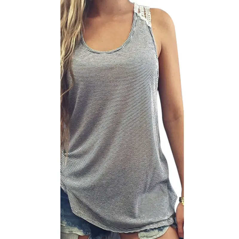 New Women Vest Top Sleeveless Casual Tops Lace T-Shirt 1