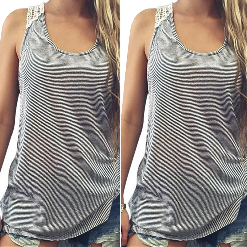 New Women Vest Top Sleeveless Casual Tops Lace T-Shirt 3