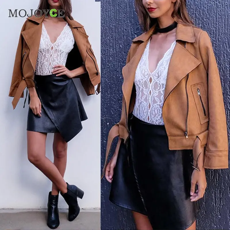 New Zipper Leather Jacket Bomber Slim Short Irregular Oblique Collar Coat Long Sleeved Leather Jacket Women Coats Buckle Belt 6