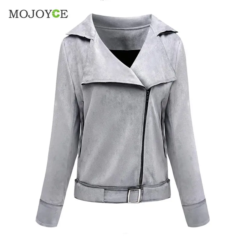 New Zipper Leather Jacket Bomber Slim Short Irregular Oblique Collar Coat Long Sleeved Leather Jacket Women Coats Buckle Belt 7