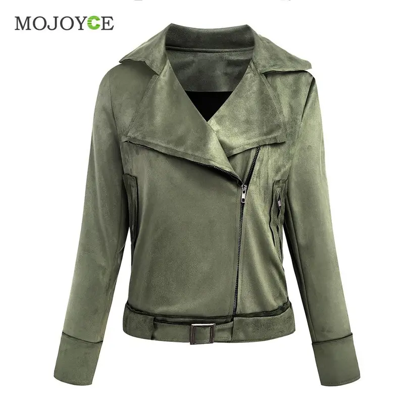 New Zipper Leather Jacket Bomber Slim Short Irregular Oblique Collar Coat Long Sleeved Leather Jacket Women Coats Buckle Belt 7