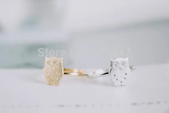 Night Owl Rings,Animal Rings,Cute A Bird Of Minerva Rings R210 1