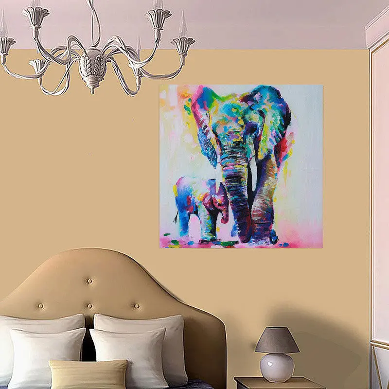 No Frame Wall Art Home Decor Watercolor Elephant Wall Pictures For Living Room Modular Picture Paintings 87896 1