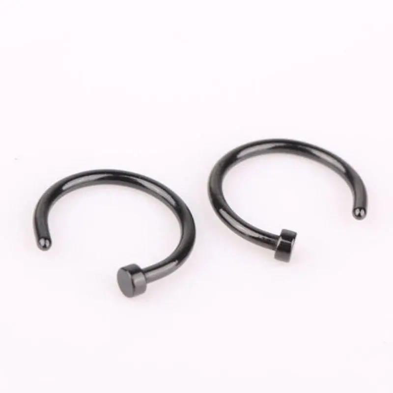 Nose Open Hoop Ring Earring Body Piercing Studs Gift Stainless Steel 1