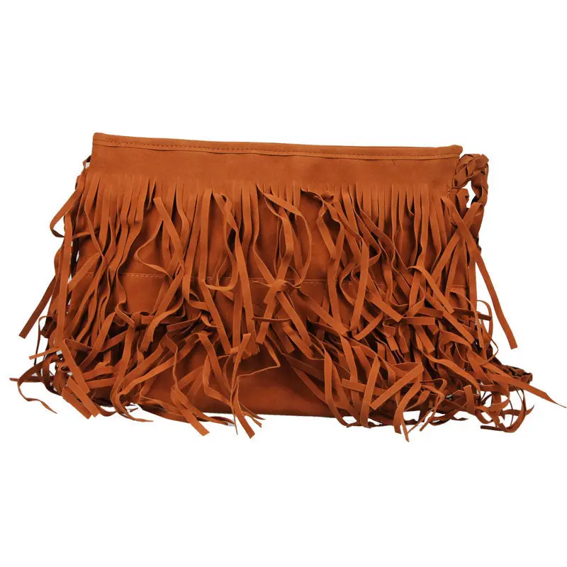 Novel Casual Women Celebrity Tassel Suede Fringe Shoulder Messenger Hbag Cross Bag Arrival 3