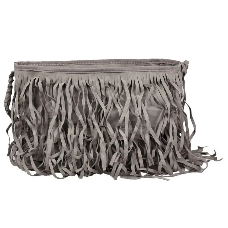 Novel Casual Women Celebrity Tassel Suede Fringe Shoulder Messenger Hbag Cross Bag Arrival 4