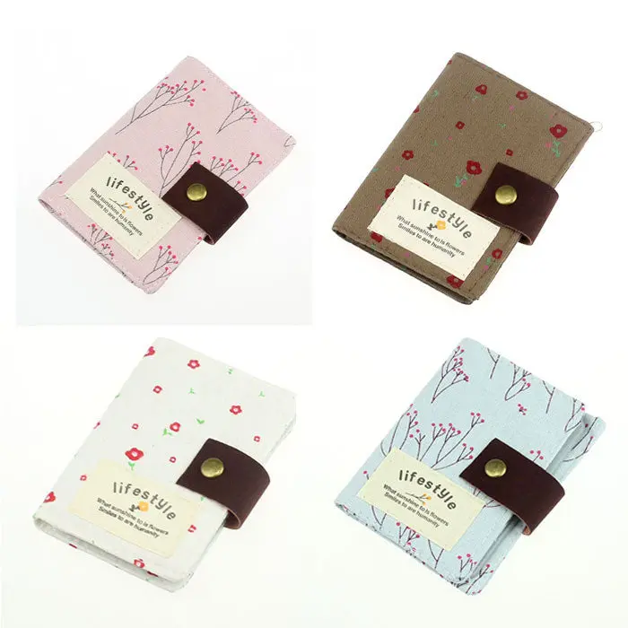 Novel Korean Floral Storage Credit Card Purse Holder Pouch Coin Bag 1