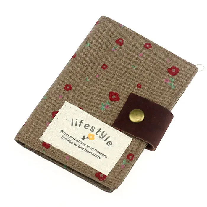 Novel Korean Floral Storage Credit Card Purse Holder Pouch Coin Bag 2