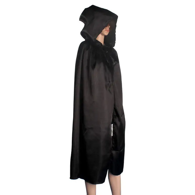 Novelty Halloween Women Coat Hooded Cloak Jacket Coat Wicca Robe Medieval Cape Shawl Halloween Party Tops Blouse Cover Up 4