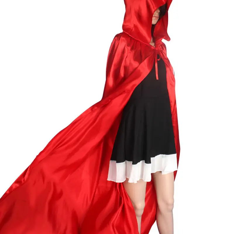 Novelty Halloween Women Coat Hooded Cloak Jacket Coat Wicca Robe Medieval Cape Shawl Halloween Party Tops Blouse Cover Up 6