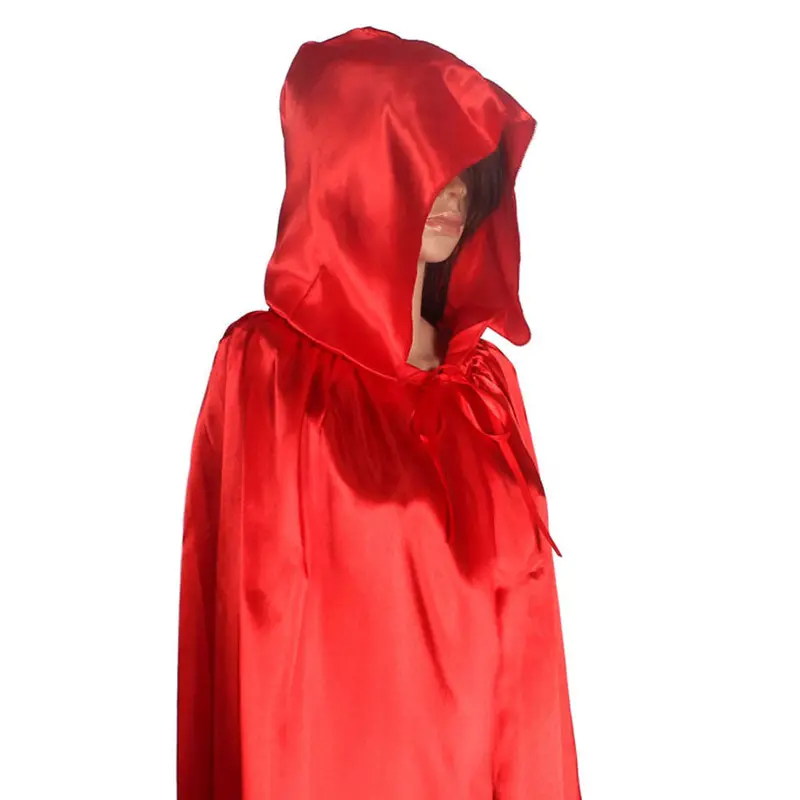 Novelty Halloween Women Coat Hooded Cloak Jacket Coat Wicca Robe Medieval Cape Shawl Halloween Party Tops Blouse Cover Up 8