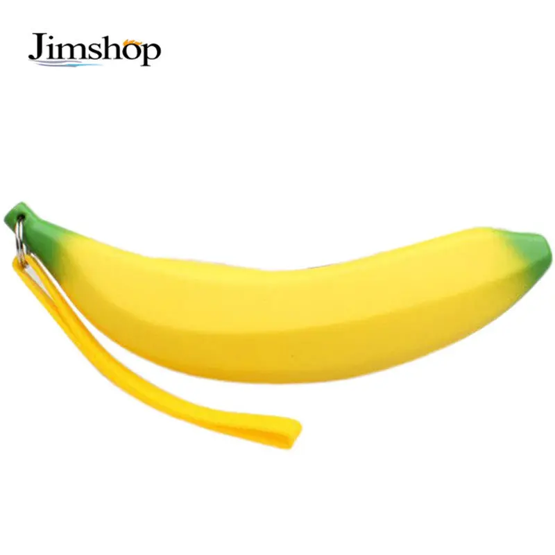 Novelty Ssilicone Portable Banana Coin Pencil Case Purse Bag Wallet Pouch Keyring Fast Shipping 1